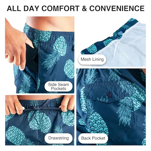 Image of Kanu Surf Men's Big Viper Extended Size Stripe Swim Trunk