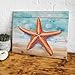 Nautical Beach Ocean Theme Underwater Starfish Framed Canvas Paintings for Over Couch Decor Inspirational Watercolor Marine Life Tropical Canvas Wall Art Quotes for Guest Room Salon Shelf Décor 8x10