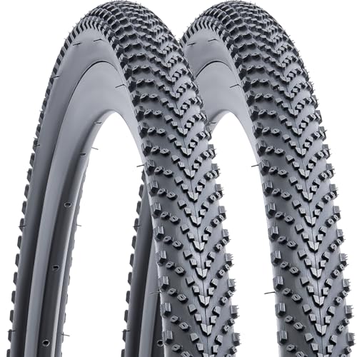 YUNSCM 2Pcs 60TPI Nylon Puncture Proof 27.5 inch Lightweight Bike Tyres 27.5x1.75/47-584 Compatible with Road/City Bike Mountain Bike Tires 27.5 x 1.75