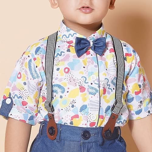 Image of AJ DEZINES Kids Clothing Shirt Short Set For Boys