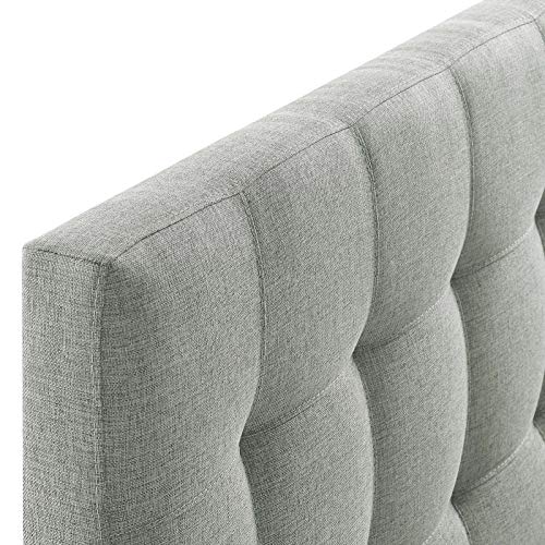 Image of Modway AMZ-5041 Lily Tufted Linen Fabric Upholstered Queen Headboard in Gray