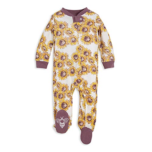 Image of Burt's Bees Baby unisex-baby Sleep & Play, Organic One-piece Romper-jumpsuit Pj, Zip Front Footed Pajama