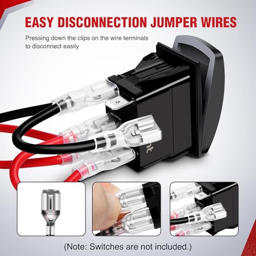 Image of Nilight 5 Pin Rocker Switch Jumper Wires Set for Automotive Switch