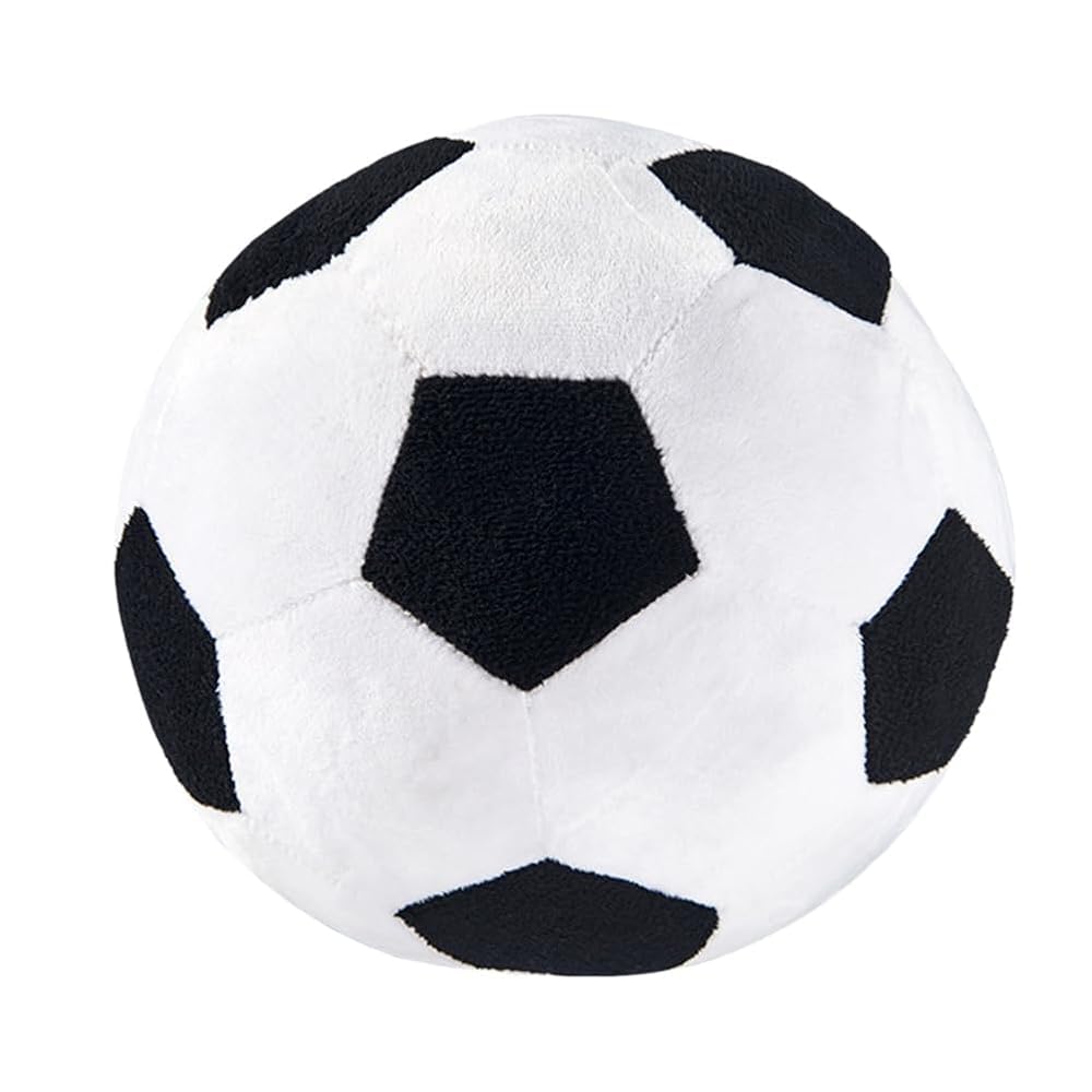 bzjqh Soccer Plush Toy, Football Plush Doll Toy, Realistic Football Stuffed Soft Plush Doll for Kids, Cute Soccer Plushie Gift for Children - 20cm