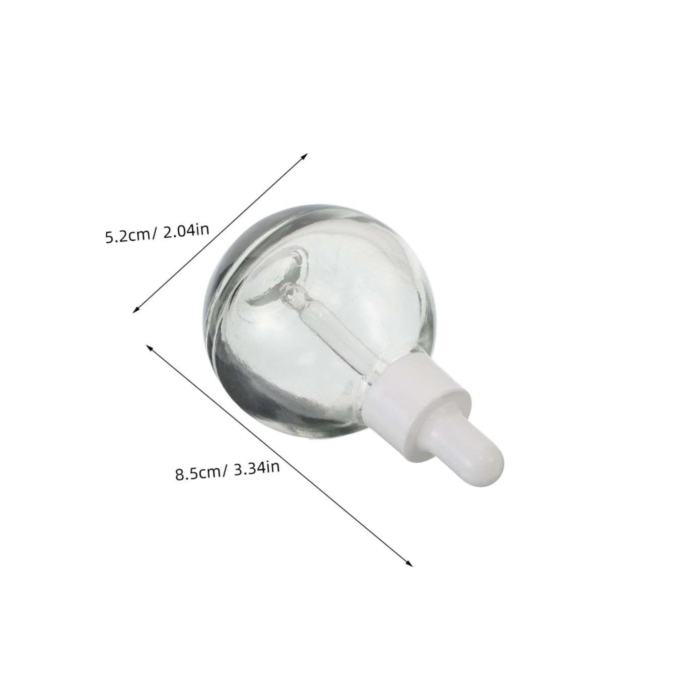 Healeved 12 Stück Kugelförmige Glas Tropfflaschen 30 ml mit Pipette und Auslaufschutz Reisefläschchen für Ätherische Öle Seren und Parfüm Wiederbefüllbar Spritzgegossene Dichtung