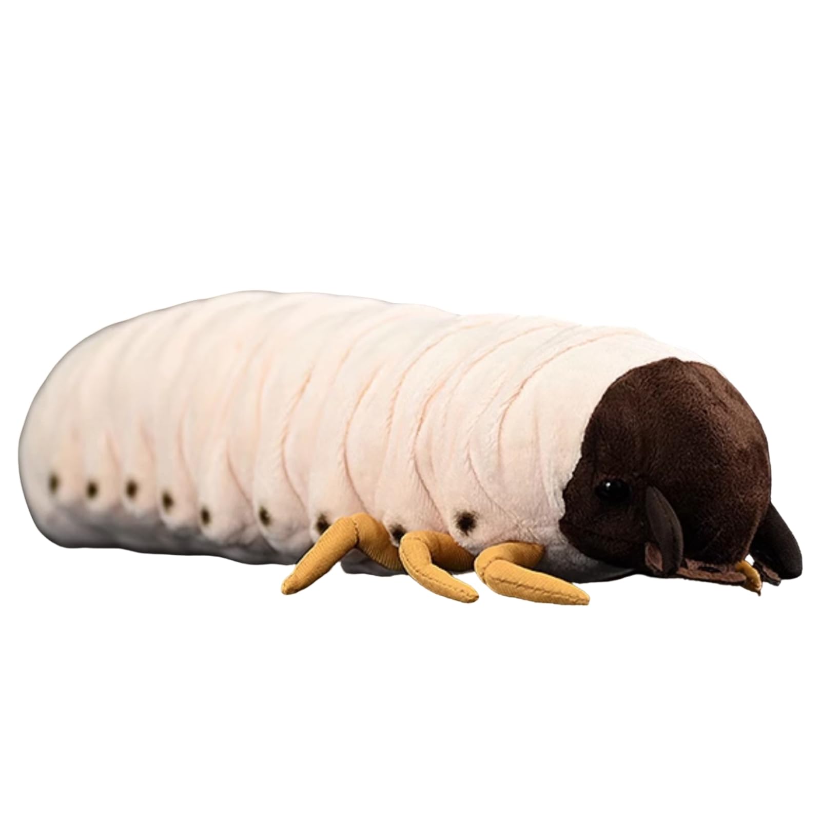 Realistic Grub Plush - 13.7'' Caterpillar Worm Stuffed Animal, Insects Lovers, and Collectors