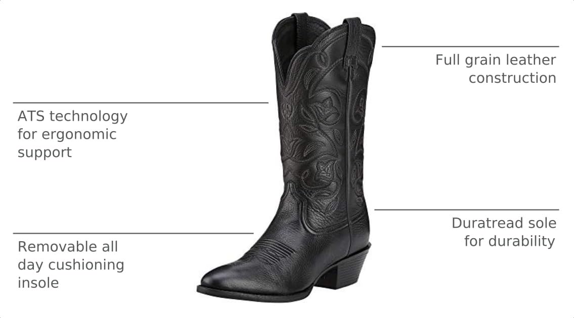 Ariat Womens Heritage Western R Toe Western Cowboy Boot product thumbnail 5