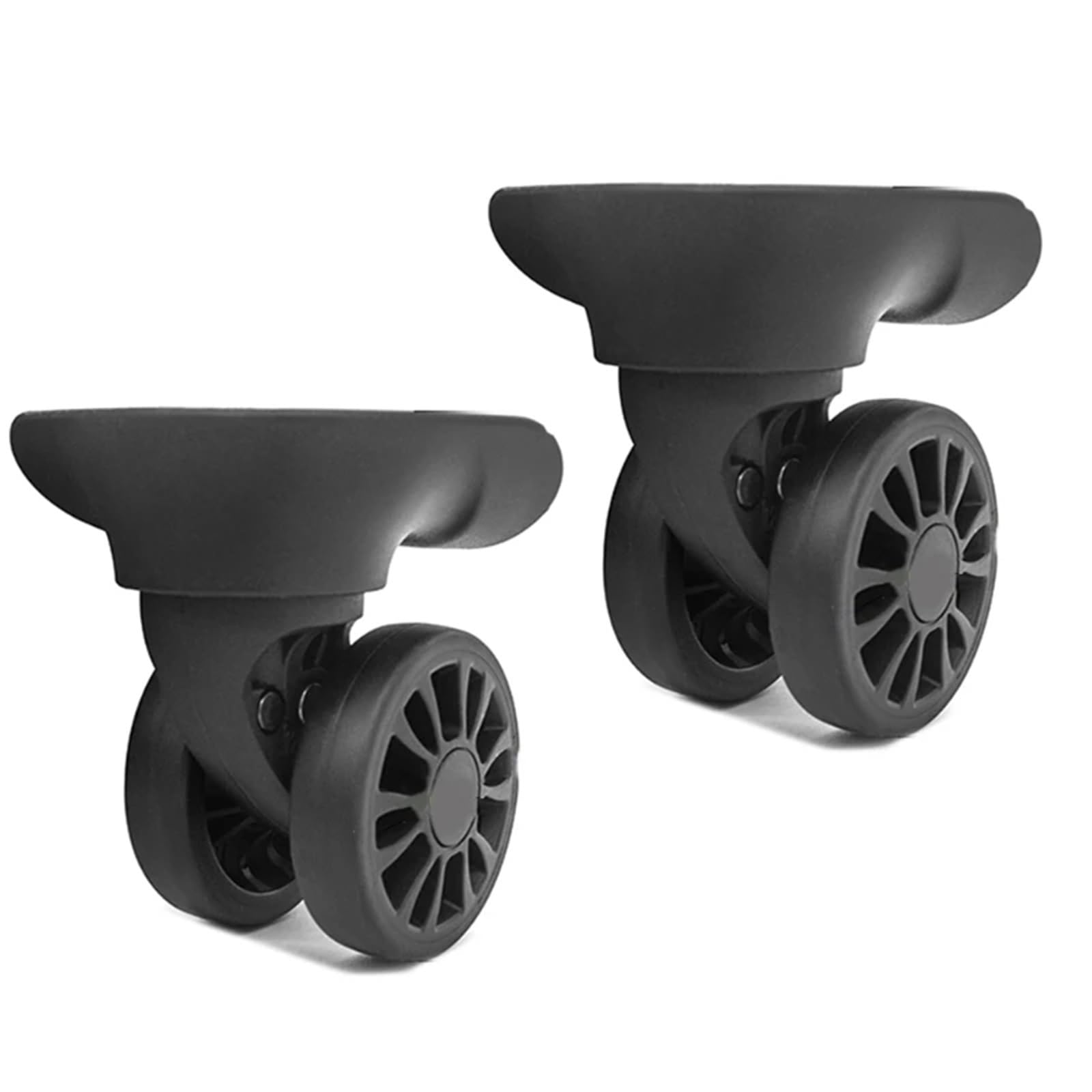 GYEQXKT Luggage Replacement Wheels - 1 Pair Swivel 360° Rolling Suitcase Caster Wheels for Travel Bags Compatible with Most Rolling Luggage Models (W191)