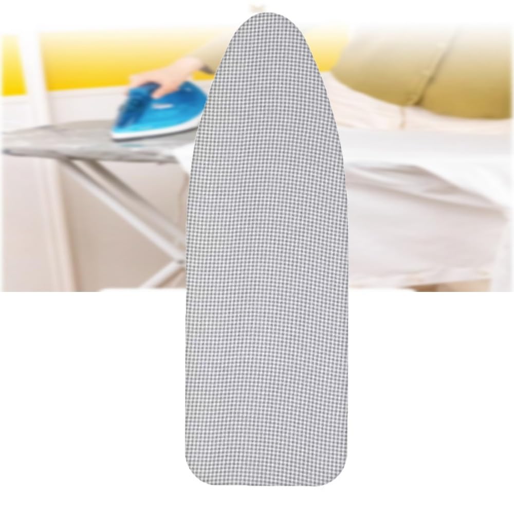 KFGISD, Cotton 13x38 InchHeat Reflective Ironing Board Pad, Padded Cover Adjustable ,Ironing Board Covers(Silver,12x36 inch(30x90 cm))