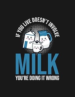 Notebook: Milk Dairy 7: Notebook Journal Gift Perfect Gifts| 100 Pages Lined 8.5 x 11 inches Matte Finish Cover