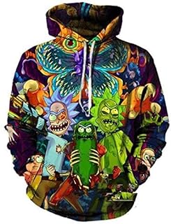 Adult Novelty 3D Printed Rick & Morty Cartoon Casual Sweatshirts Hoodies Pullover