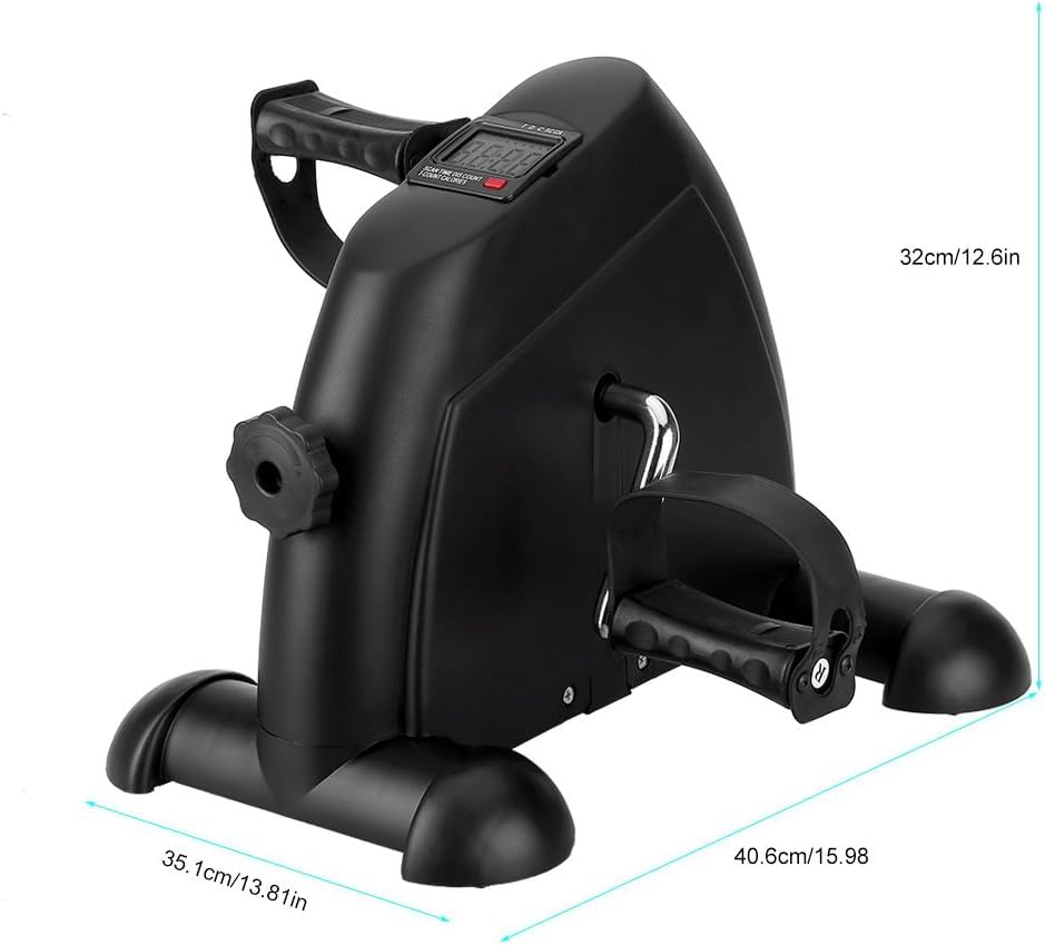 Plus SANTÉ – Pédalier P-Biker Noir | Mini vélo Bras/Jambes, écran LED (Temps, Tours, Distance, Calories), résistance réglable, pédales antidérapantes, Compact 38×35×23,5 cm – Image 5