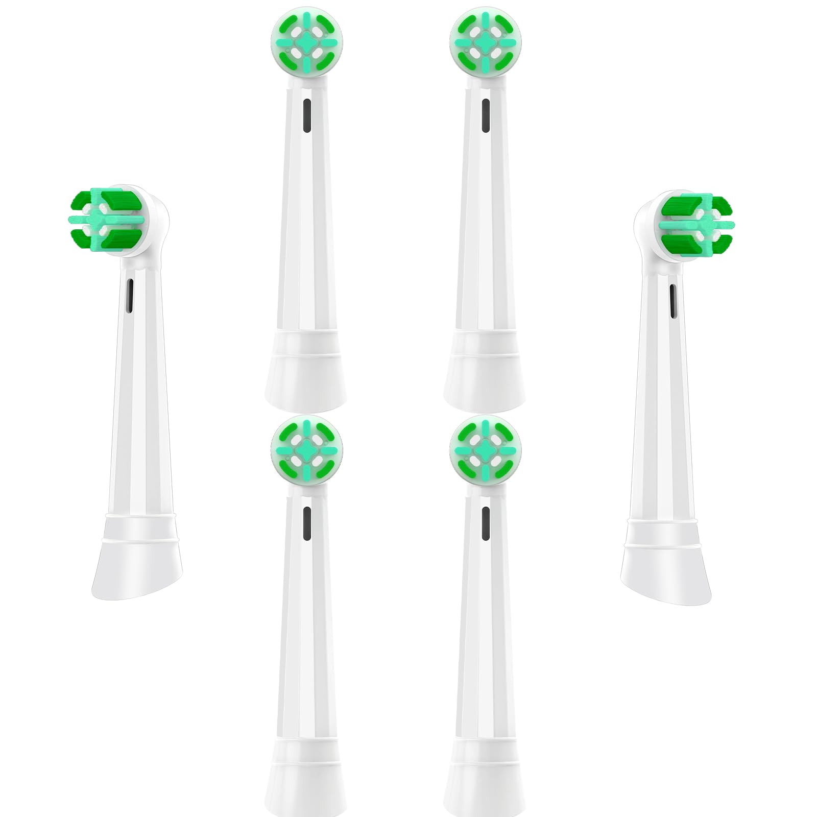 6PCS HSYTEK Replacement Brush Heads Compatible with Oral B IO, Toothbrush Heads Compatible with Oral B iO 2/3/4/5/6/7/8/9/10 Series Gentle Care Electric Toothbrushes, Replacement Heads White