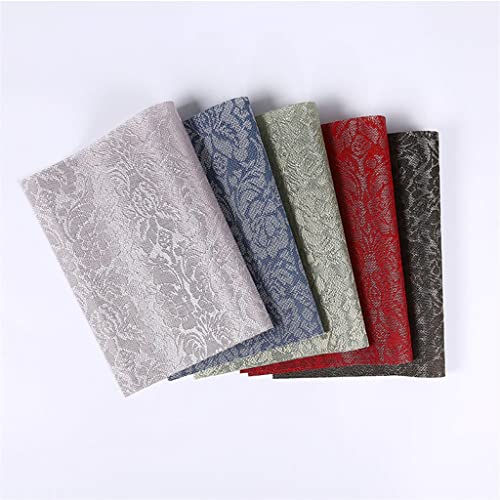 Set de Table Rouge Tissage Jacquard Luxe Protection Table 4pcs