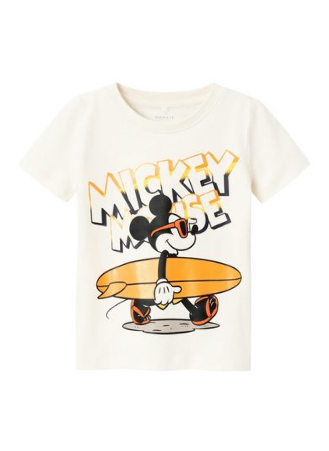 Erkek Bebek NMMMIGU MICKEY SS TOP WDI Tişört Krem 1-1,5 Yaş
