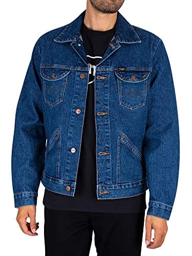 Wrangler Herren Icons Jeansjacke, Blau (6 Months 923), XXL