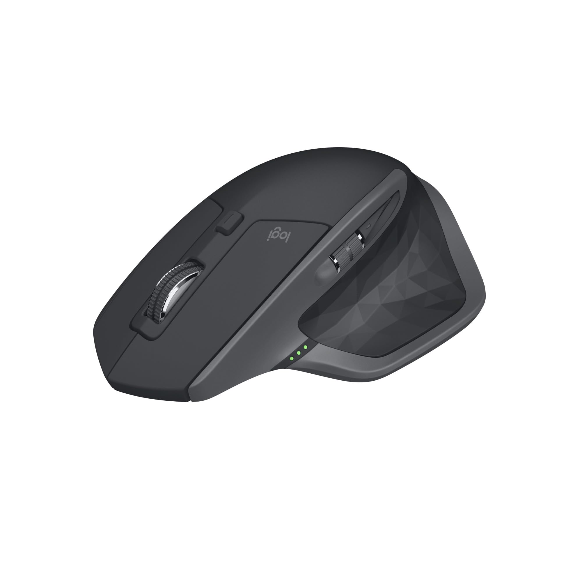 Logitech MX Master 2S Wireless Mouse, Multi-Device, Bluetooth or 2.4GHz Wireless with USB Unifying Receiver, 4000 DPI Any Surface Tracking, 7 Buttons, Fast Rechargeable, Laptop/PC/Mac/iPad OS - Black