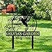 Custom Hummingbird Metal Garden Sign with Stakes, Bird Garden Decorations, Flower Design Personalized Garden Sign, Custom Garden Name Sign, Yard Decor, Home Gift