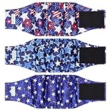 Paw Legend Washable Dogs Diapers Male Dog Belly Bands for Male Dogs Diapers Reusable Puppy & Doggie Diapers Male (3 Pack, Medium)
