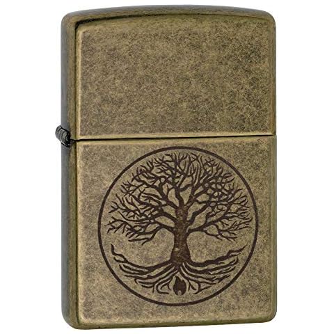 Zippo Windproof Lighter with Tree of Life Cover