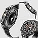 BAITEYOU Stainless Steel Bands with Case Compatible with Samsung Galaxy Watch Ultra 2/1 47mm (2025 2024), Rugged Protector Cover Metal Band for Galaxy Watch 7 8 Ultra for Men (Black)