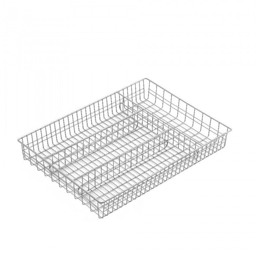 CONFORTIME Range-couverts en métal 36 x 26 cm – Plateau pour tiroir de cuisine avec compartiments, résistant et fonctionnel