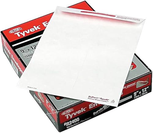 Miniatura 4 de Quality Park Sobres de envío Survivor, a prueba de manipulaciones, 9 x 12 pulgadas, hechos con material DuPont Tyvek fuerte y ligero, solapa para