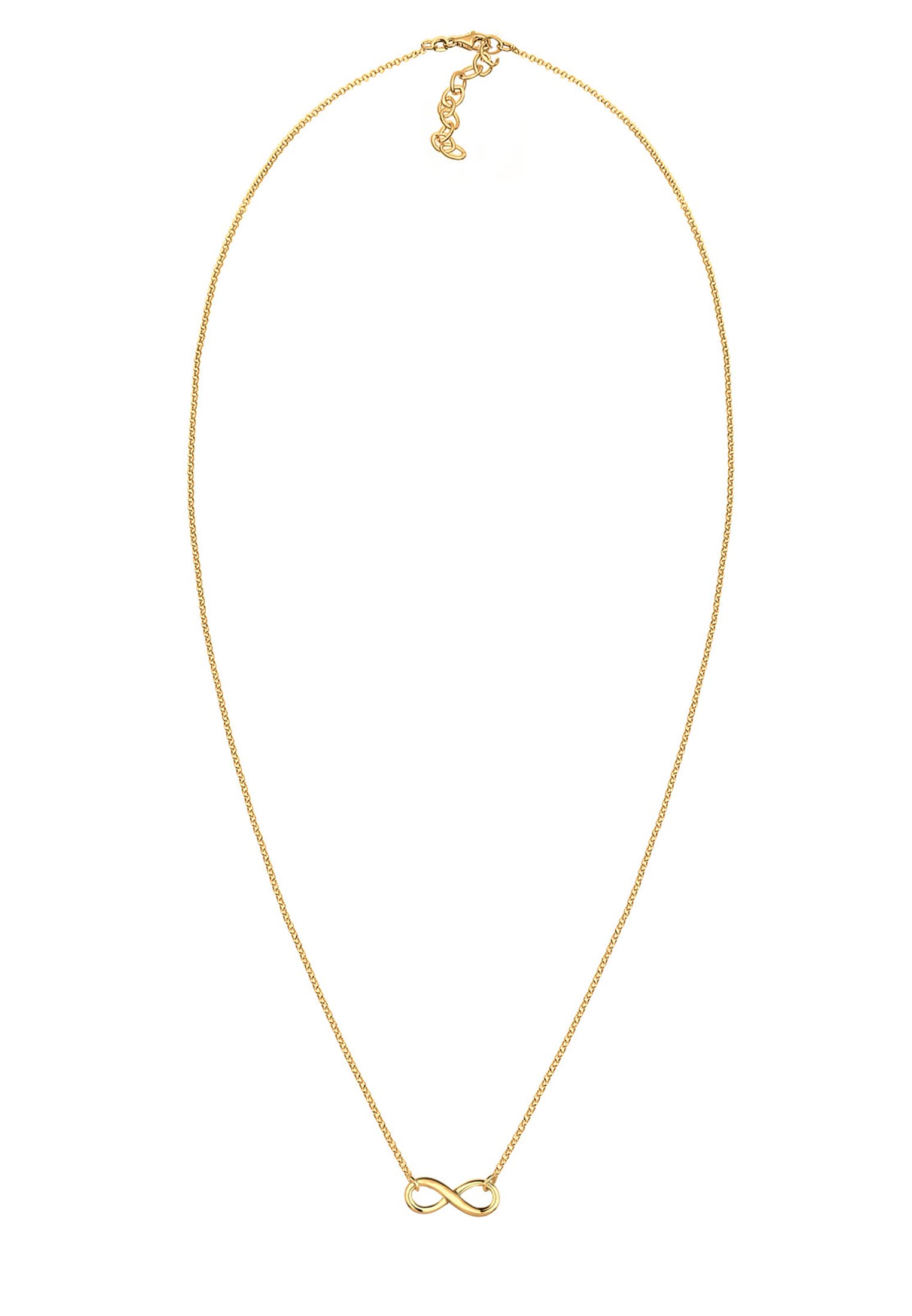 Elli Halskette Damen mit Infinity Symbol Unendlichkeit in 925 Sterling Silber 38 cm Länge
