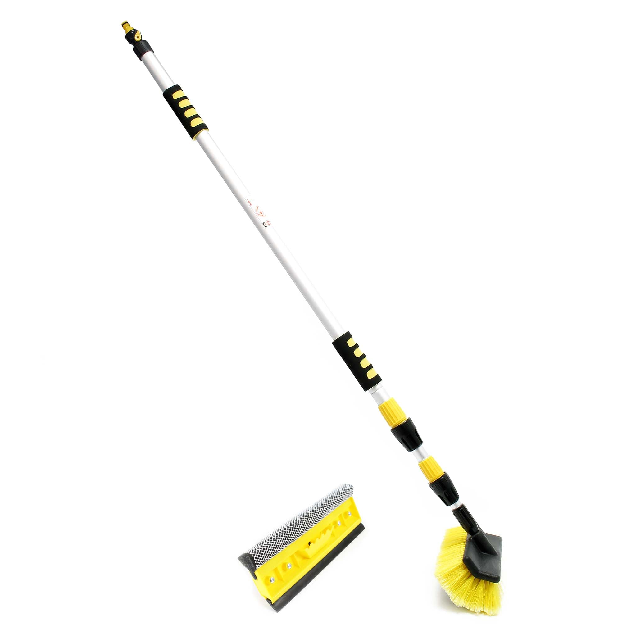 XPOtool Cepillo telescópico 2en1 3D con conexión de Manguera 145-300cm Cepillo Esponja escurridor