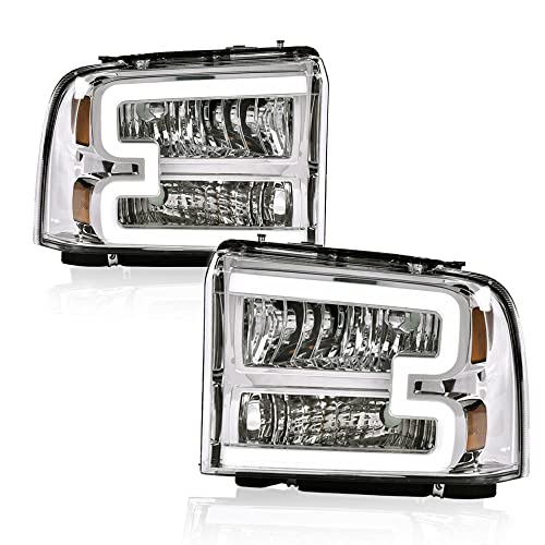 PIT66 LED Headlight Assembly Compatible with 2005-2007 Ford F250 F350 F450 F550 Super Duty/ 2005...
