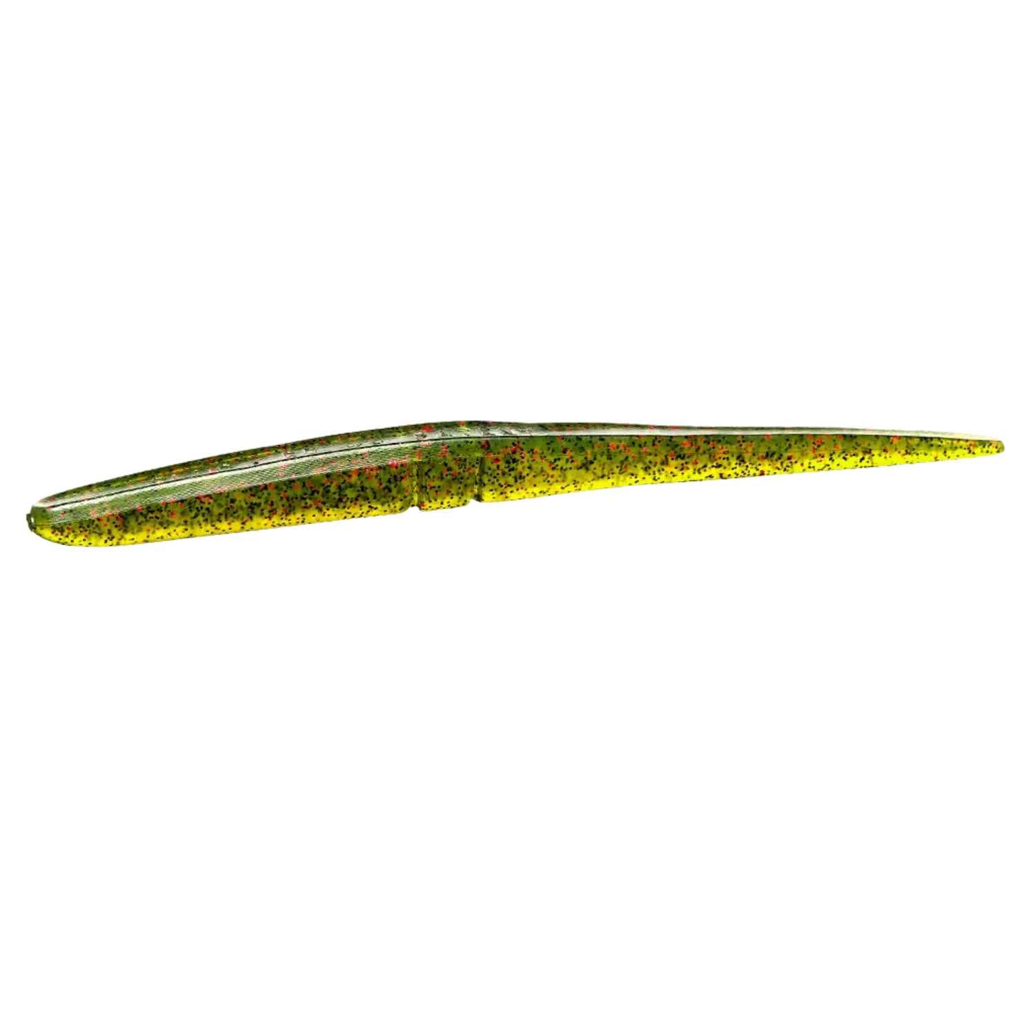 Lunker City Fishing 6" Slug-Go Original Soft Plastic Bass Lure Stick Bait Worm 8 Per Bag, Made in The USA - Watermelon Red Flake 144
