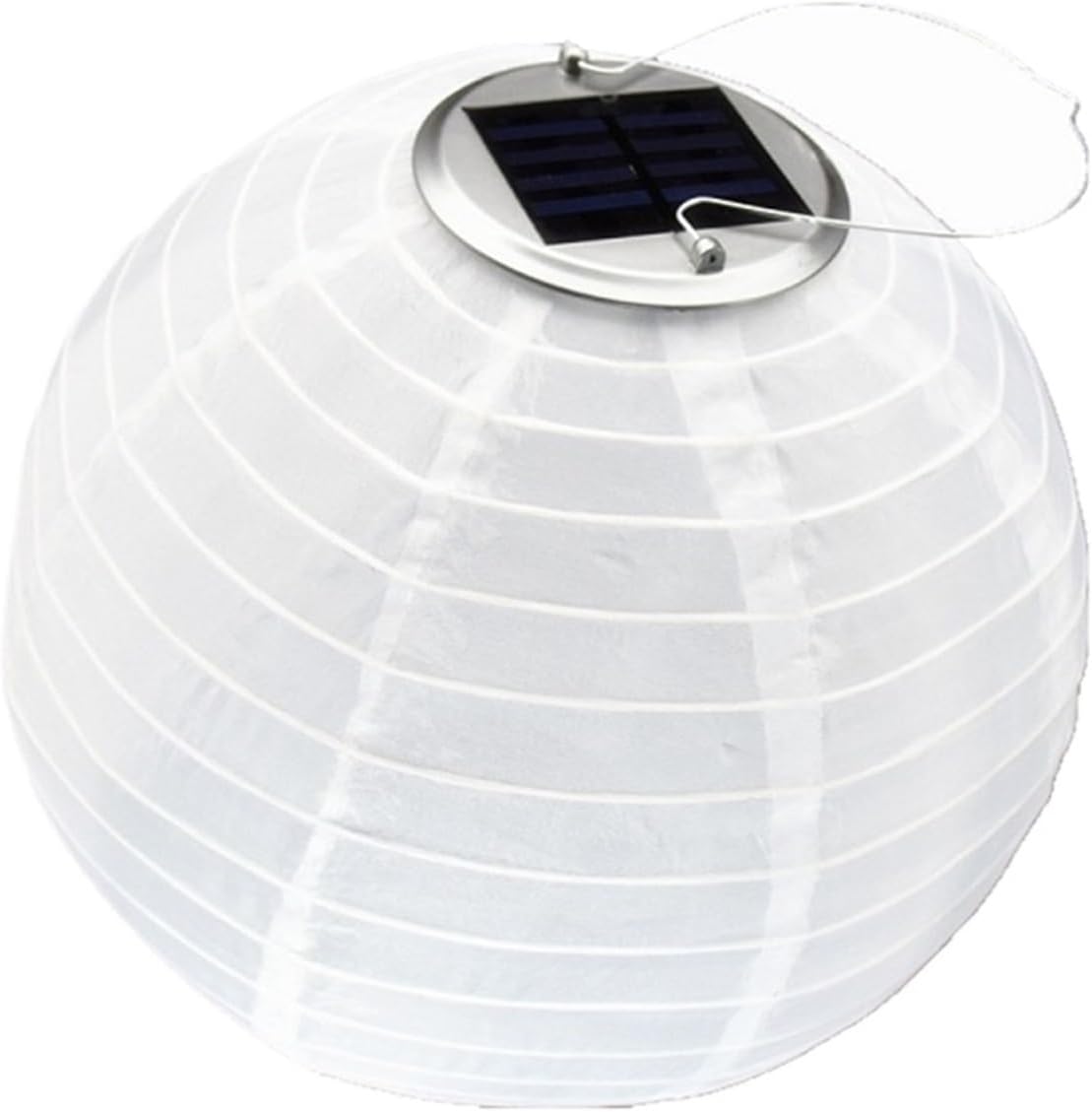 12inch Solar Garden Light Lantern - Outdoor Nylon Fairy Lights Hanging Ball Lamp Globe(White1)