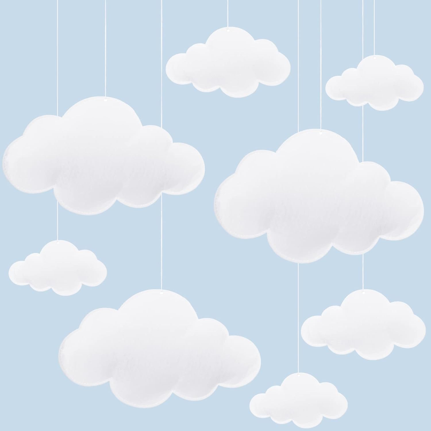 Tatuo 8 Pcs 3D Cloud Decorations Hanging Clouds for Ceiling