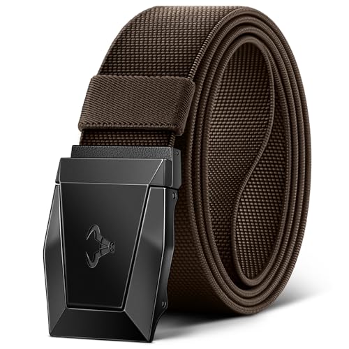 Image of BULLIANT Men Tractical Belt,Stretch Western Rigger Web Belt For Cowboy Military Heavy Duty Hiking Hunting 1.5 inch-Cut For Fit