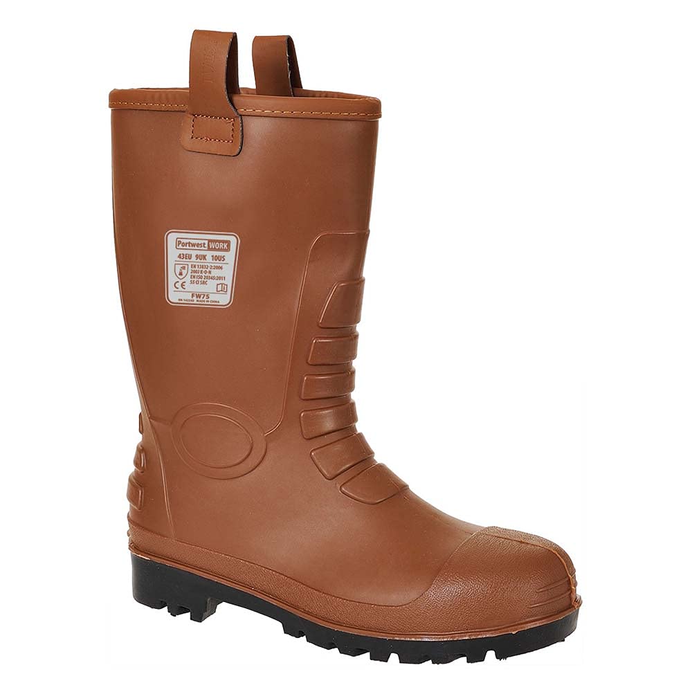 Portwest FW75 Neptune Bottes de Sécurité Rigger Brun Clair, 49