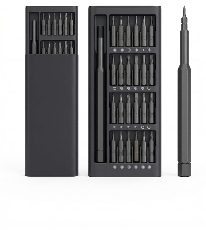 Image of Precision Screwdriver Set, 24-in-1 with Magnetic Bits, Compact Case, Electronics Repair Kit