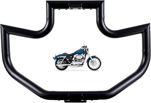 1.5" Crash Bar Engine Guard Highway Freeway Bar for Harley Sportster 883 1110 1200 XL XR Forty Eight Superlow Black-Sportster XL XR 09-22