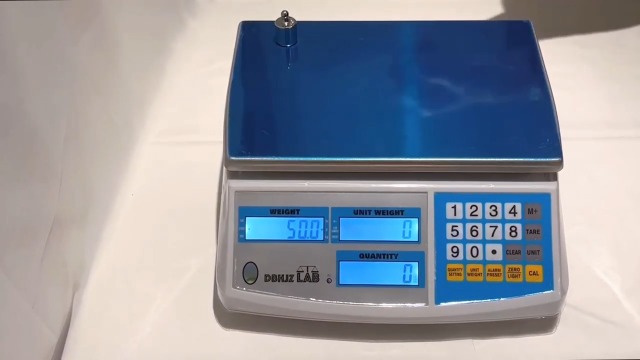 Image of Counting Scale 15kg /33lb x 0.1g for Small Parts, Coins, Pieces, Tickets | (lb /oz /g /kg), Industrial, High Precision, Dual Power Supply, with Battery