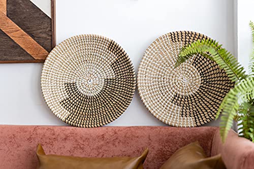 image for TTS For Home Woven Wall Decor - Woven Basket for Wall Decor - Rattan W