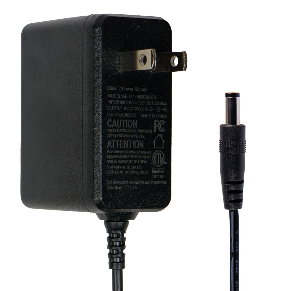 6V Battery Charger for Kids Ride-On Toys, Universal 6 Volt Power Supply Adapter for Electric Toy Cars, Bumper Cars, ATVs & Motorcycles, Compatible with Most 6V Ride-On Vehicles