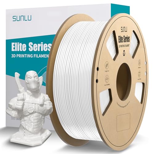 Image of SUNLU Official Elite PETG Filament 1.75mm - 1kg(2.2lbs) Strong 3D Printer Filament, 1.75mm Dimensional Accuracy + /- 0.02mm, 320 Meters, White