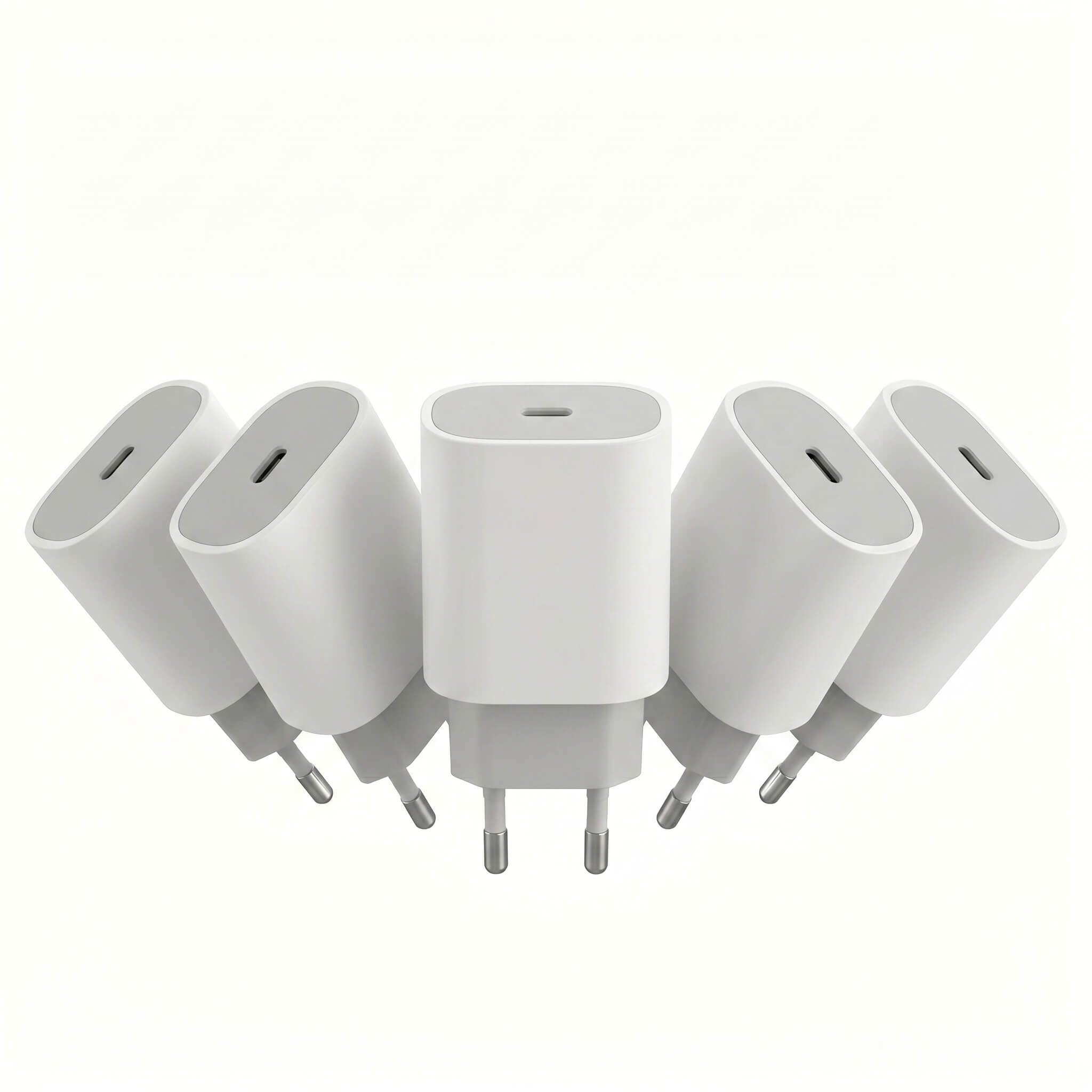 Caricabatterie USB-C 35W Ricarica Rapida, Bianco, Confezione da 10, Compatto, Adattatore di Alimentazione Tipo C, Compatibile con iPhone 17/16/15/14/13/12/11/SE/X/XS/XR e Samsung Galaxy