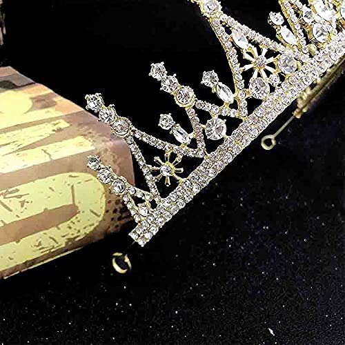 Diadème et couronnes en Cristal Brillant de Couleur Or/Argent, Accessoires Photo, Bandeau pour Femmes, fête de Mariage