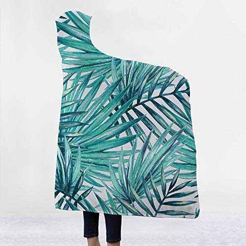 Couverture à capuche tropicale 130x150cm en peluche douce pour canapé - 4