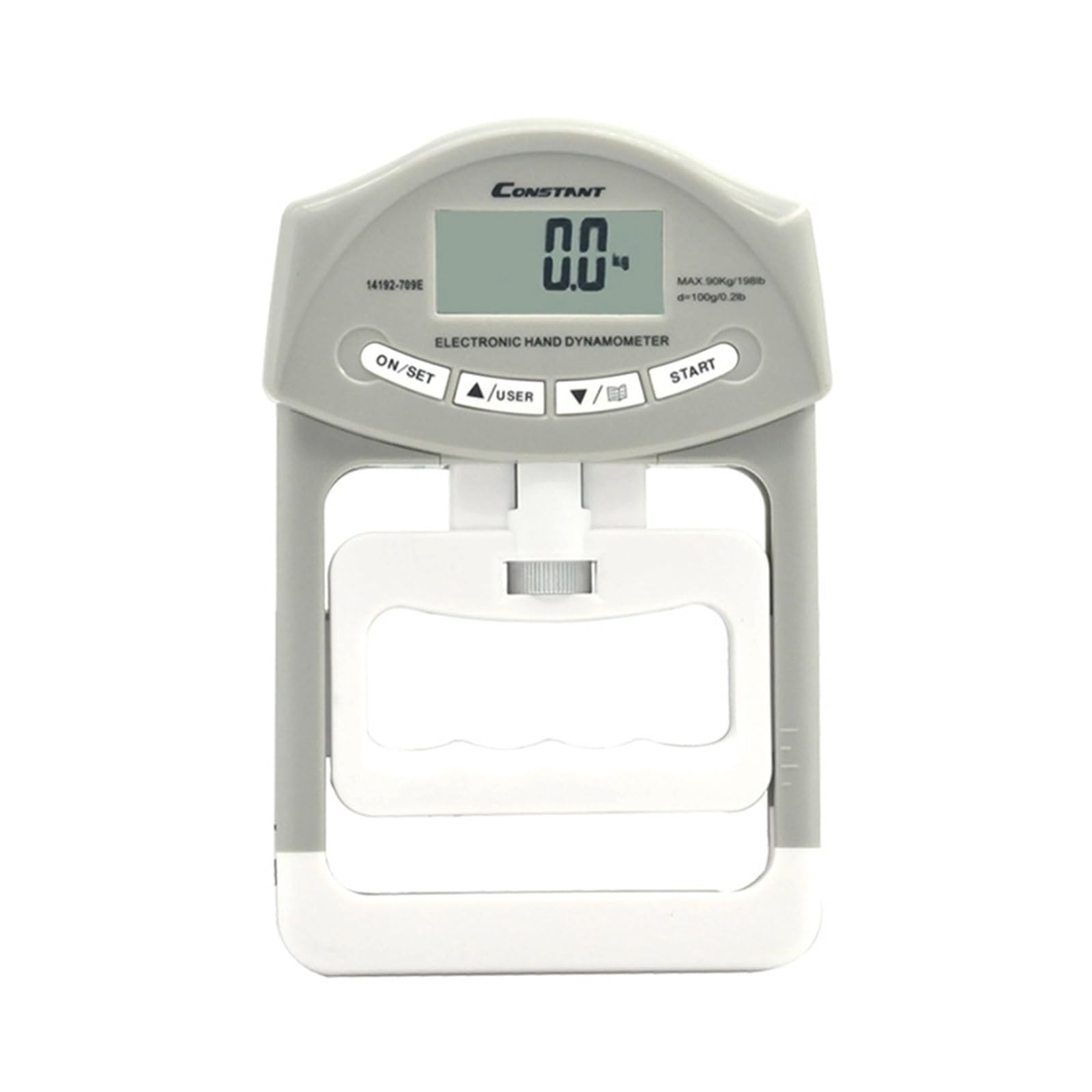 Dinamómetro, Dinamómetro digital de mano con medidor fuerza agarre, pantalla LCD 300 lb, dinamómetro electrónico para uso deportivo en el hogar y la escuela(Grey)