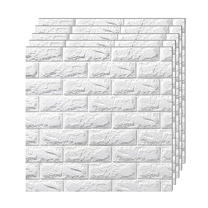 Curvescape PVC Foam Brick 3D Wallpaper for Wall Panels Wooden Self-Adhesive Wallpaper Ceiling Wall Paper for Wall Decor Waterproof PE Foam 3D Brick (70x 77 cm) (20, White) (B0D82LW744) Amazon Price History, Amazon Price Tracker