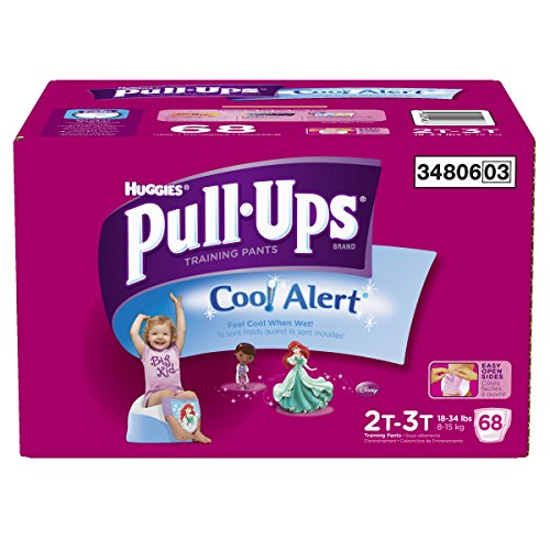 Pull-Ups Training Pants with Cool Alert for Girls, 68 Count