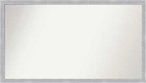 Amanti Art Espejo personalizado, espejo estrecho de baño de níquel cepillado, espejo de pared o espejo de tocador de baño sobre el fregadero (24 x