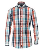 CASAMODA Freizeithemden kariert Casual Fit Orange 5XL