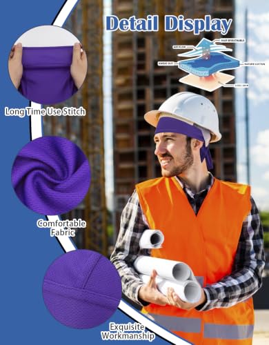 Image of Cooling Do Rags Sweat Wicking Skull Caps Doo Rags Large Motorcycle Dew Rag Head Wrap Bandana Hats Liners for Men and Women